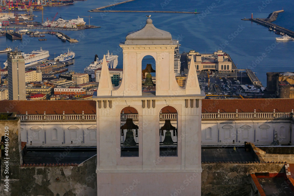 Sticker Italy, Campania, Naples, historical centre classified as World Heritage by UNESCO, general view of the city