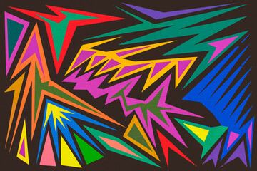 Colorful striped pattern. Wavy stylish abstract background.