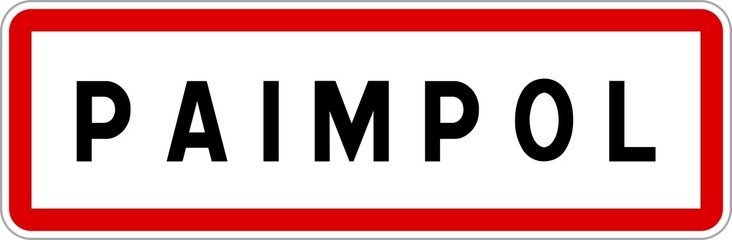 Panneau entrée ville agglomération Paimpol / Town entrance sign Paimpol