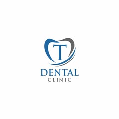 LETTER DENTAL SMILE LOGO DESIGN