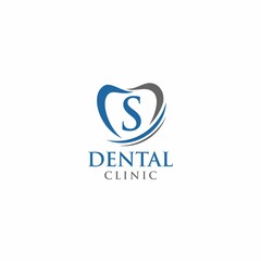 LETTER DENTAL SMILE LOGO DESIGN