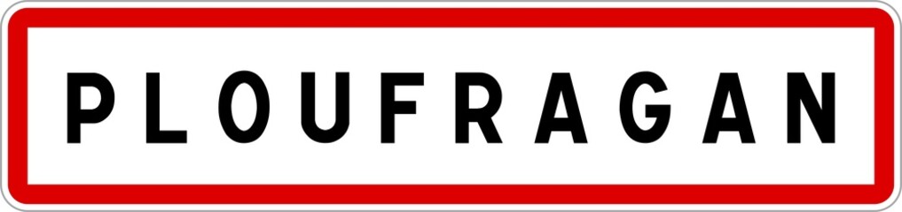 Panneau entrée ville agglomération Ploufragan / Town entrance sign Ploufragan