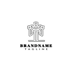 cross logo cartoon icon design template black isolated vector