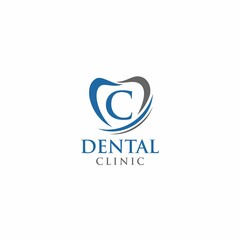 LETTER DENTAL SMILE LOGO DESIGN