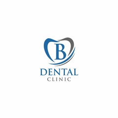 Obraz premium LETTER DENTAL SMILE LOGO DESIGN