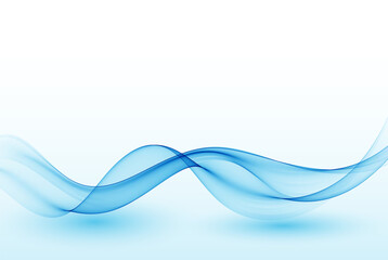 Blue abstract wave. Abstract vector background wave