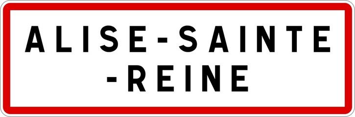 Panneau entrée ville agglomération Alise-Sainte-Reine / Town entrance sign Alise-Sainte-Reine