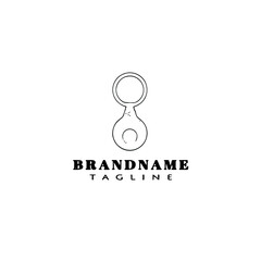 keychains logo cartoon icon design template black isolated illustration