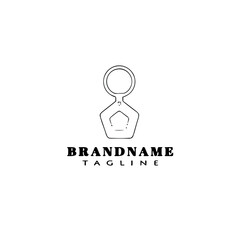 keychains logo cartoon icon design template black isolated illustration
