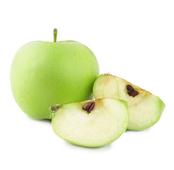 Green apple isolated on the white background