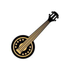 banjo logo icon design template vector