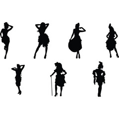 Burlesque Silhouette Vector
