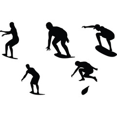 Flowriding Silhouette Vector