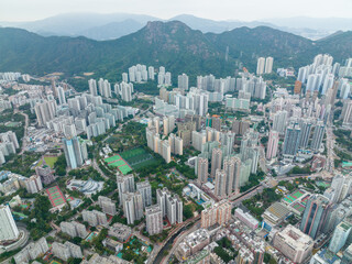 Fototapeta na wymiar Hong Kong Kowloon side district