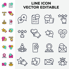 Testimonials feedback set icon symbol template for graphic and web design collection logo vector illustration