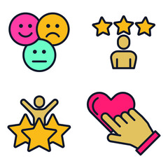 Testimonials feedback set icon symbol template for graphic and web design collection logo vector illustration