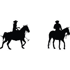 Cowboy Polo Silhouette Vector