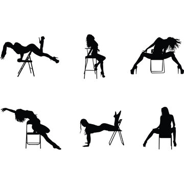 Chair Dance Silhouette Vector