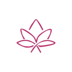 Hand drawn flower lotus icon