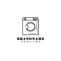 washing machine logo cartoon icon design template isolated vector illustration