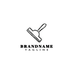 glass cleaner tool logo cartoon design icon template black isolated vector