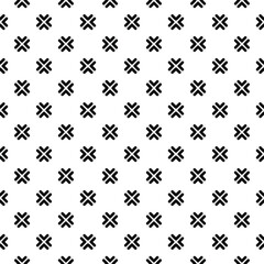 Black and white seamless pattern texture. Greyscale ornamental graphic design. Mosaic ornaments. Pattern template. Vector illustration. EPS10.