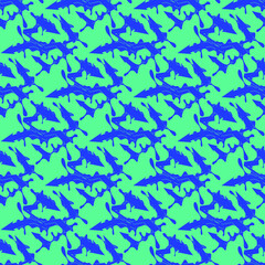 Blue and green color seamless pattern texture and template. Multicolored. Colorful ornamental graphic design. Colored mosaic ornaments. Vector illustration. EPS10.