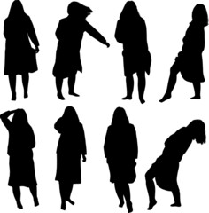 silhouettes of people