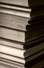 Stack of old books. Ancient background