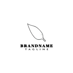 leaf logo cartoon icon design template black isolated vector illustration
