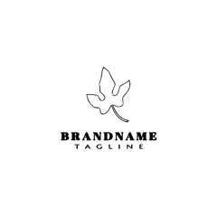 leaf logo cartoon icon design template black isolated vector illustration