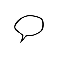 Speech bubble Hand drawn icon