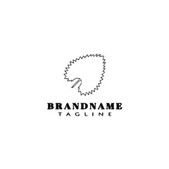 leaf logo cartoon icon design template black isolated vector illustration