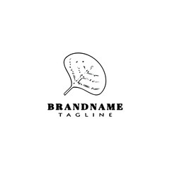 leaf logo cartoon icon design template black isolated vector illustration