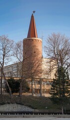 Wieża Piastowska w Opolu i Urząd Wojewódzki w Opolu - obrazy, fototapety, plakaty