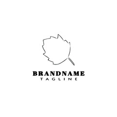 leaf logo cartoon icon design template black isolated vector illustration