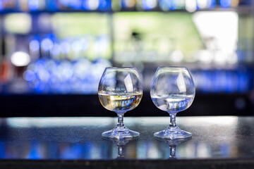 Two glasses of tequila.