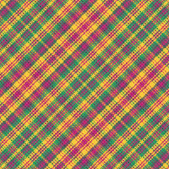 Tartan plaid pattern with texture and retro color.
