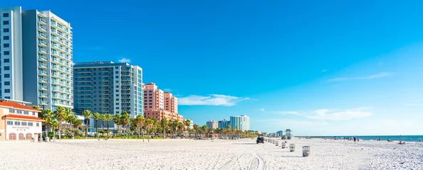 Fototapete Clearwater Strand, Florida Schöner Clearwater-Strand mit weißem Sand in Florida USA