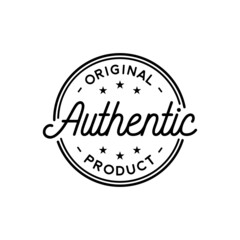 Original Authentic Product Stamp Logo Design. Vector and illustration.