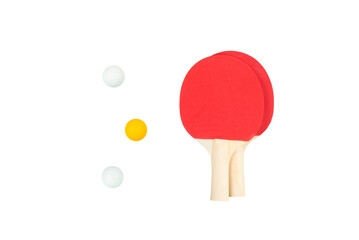 Pin pong isolated on a white background.