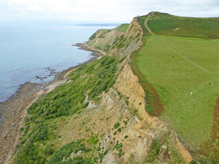 Fototapeta na wymiar Cliffs at Eype in Dorset, England
