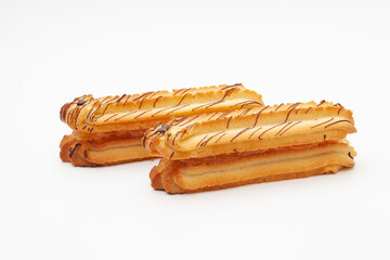 Two mini apple biscuit cakes on a white