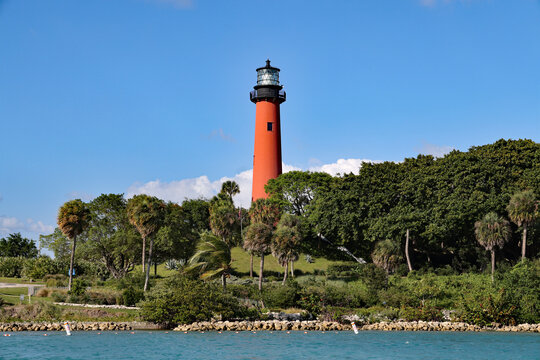 The Jupiter Lighthouse In Tequesta, Florida Is A Restored Historic Lighthouse, Open To The Public For Tours.