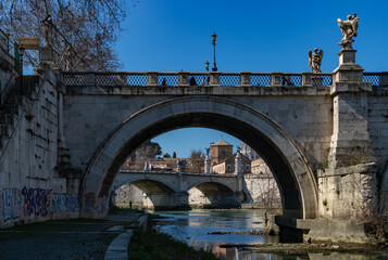 St. Angelo Bridge and Vittorio Emanuele II Bridge