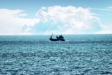 Marine fishing. Thai seiners in the South China Sea.