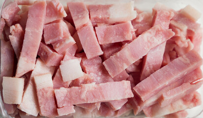 raw bacon texture and background