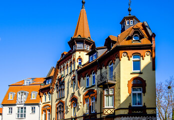 Fototapeta premium historic buildings at the old town of Gotha