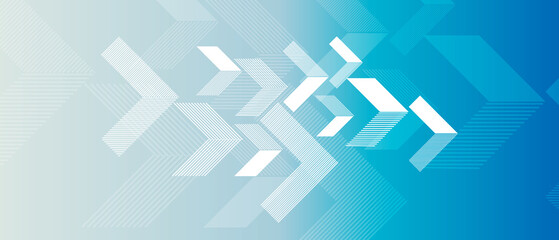 white arrows on blue background composition