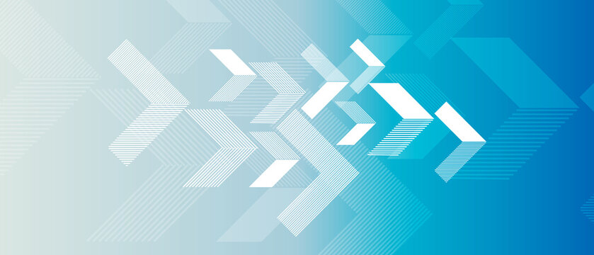 Fototapeta white arrows on blue background composition